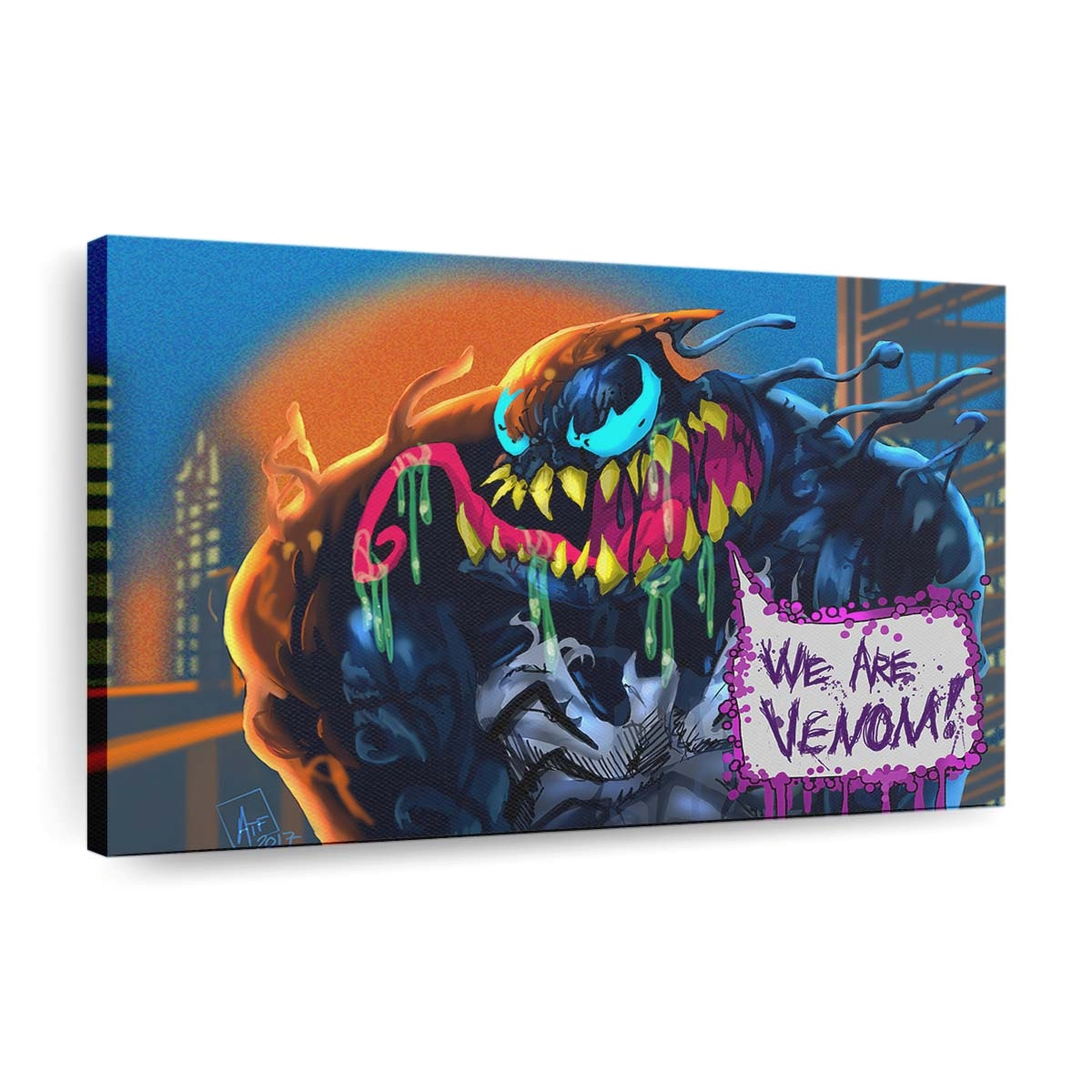 Venom Colorful Art Leinwandbilder | Wanddeko