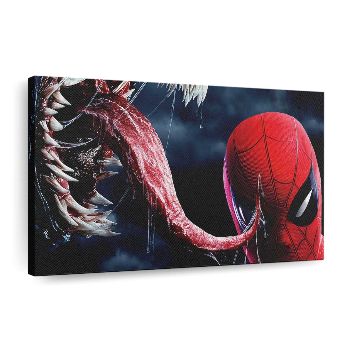 Venom Licking Spiderman Leinwandbilder | Wanddeko