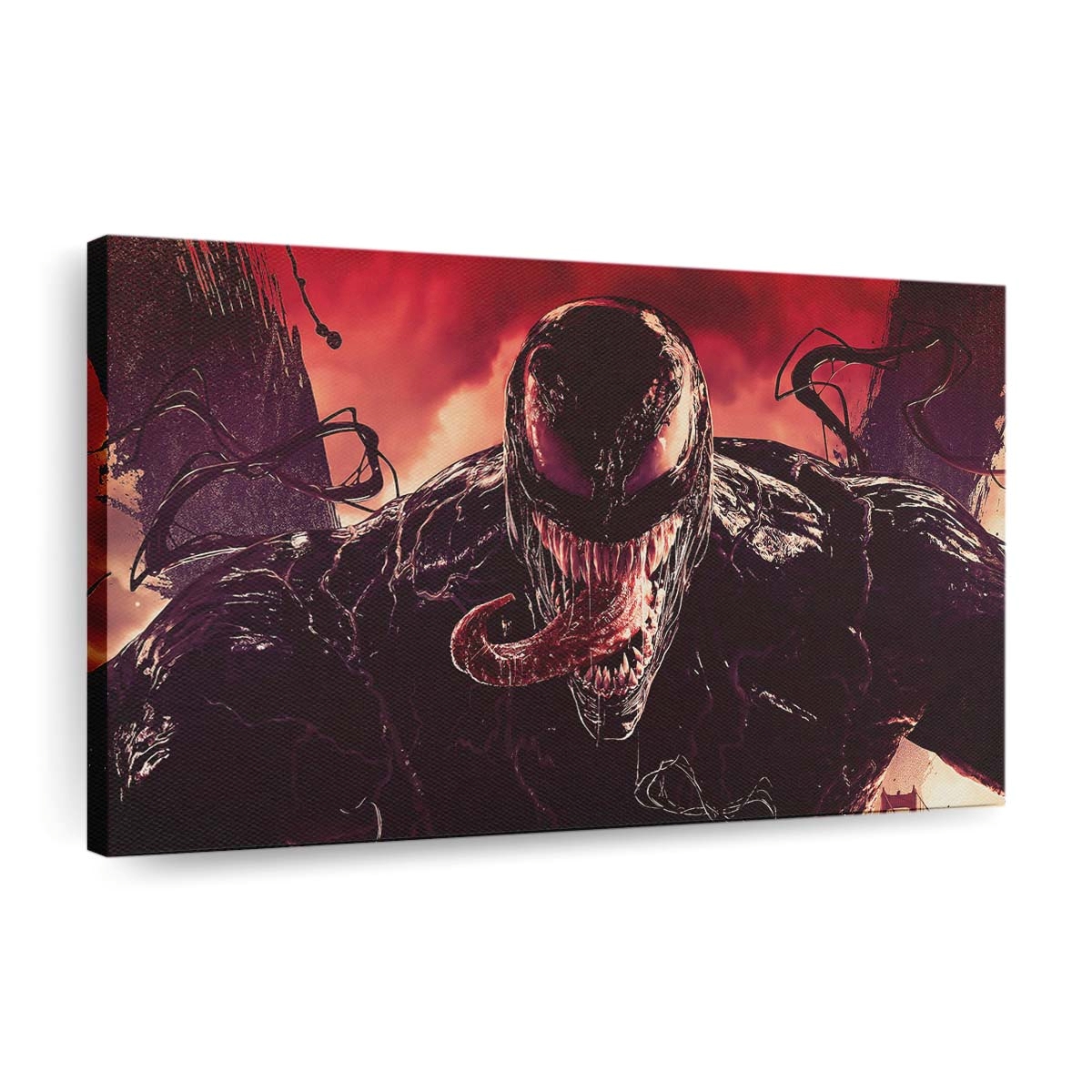 Venom Tounge Out Digital Art Leinwandbilder | Wanddeko