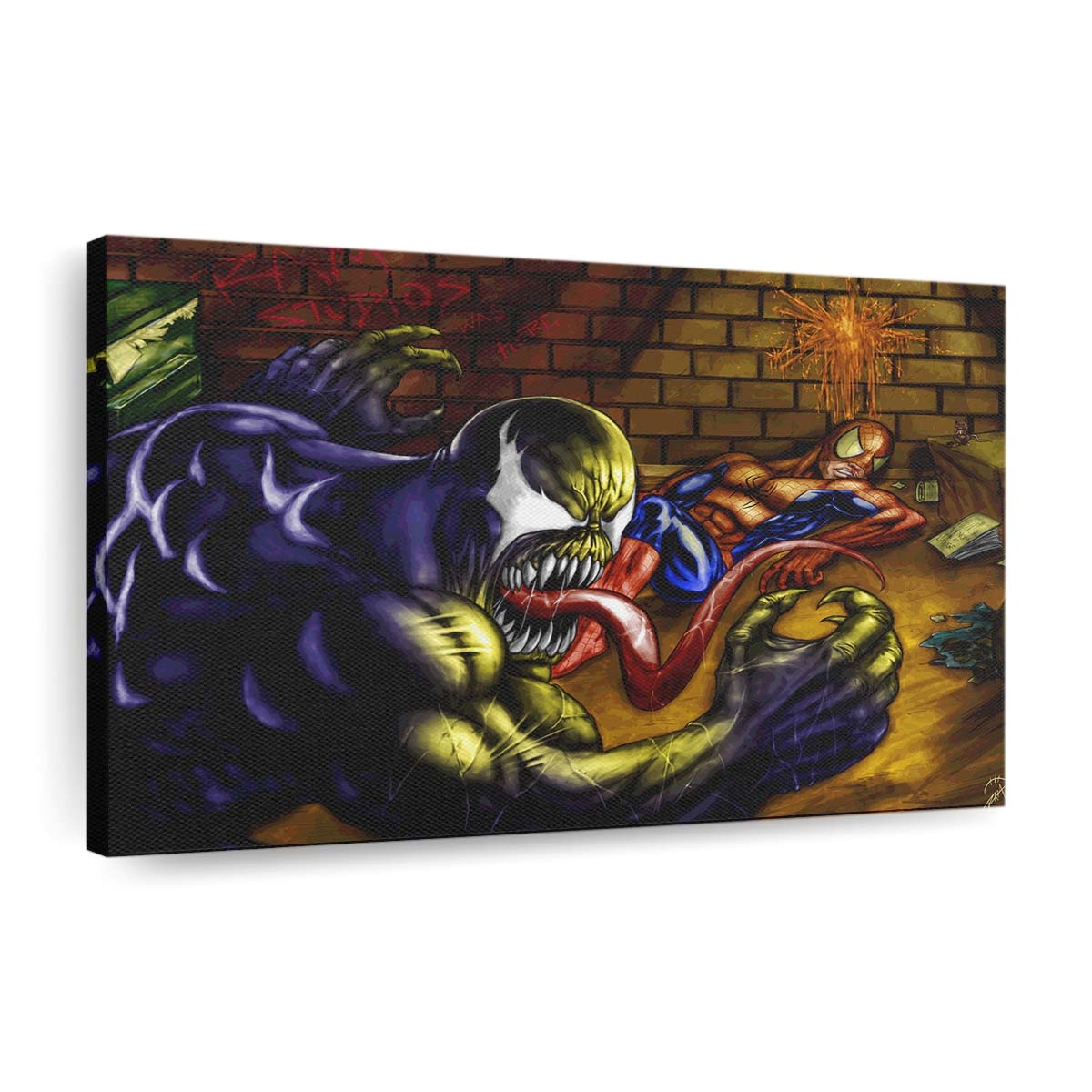 Venom Versus Spiderman Leinwandbilder | Wanddeko