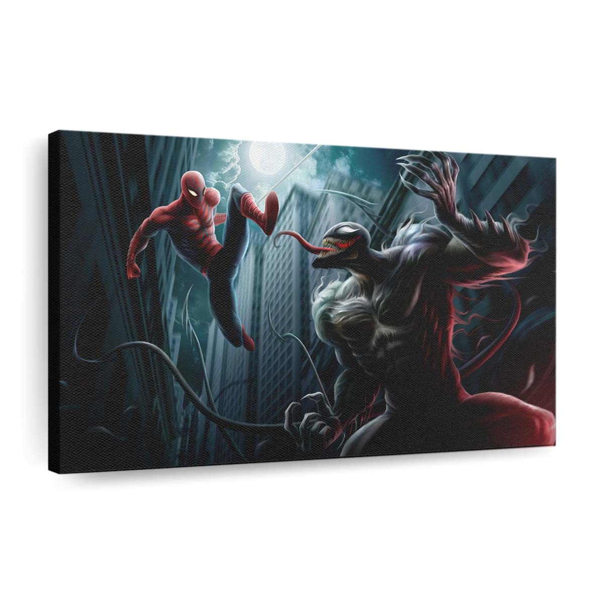 Venom Vs Spiderman Fight Leinwandbilder | Wanddeko