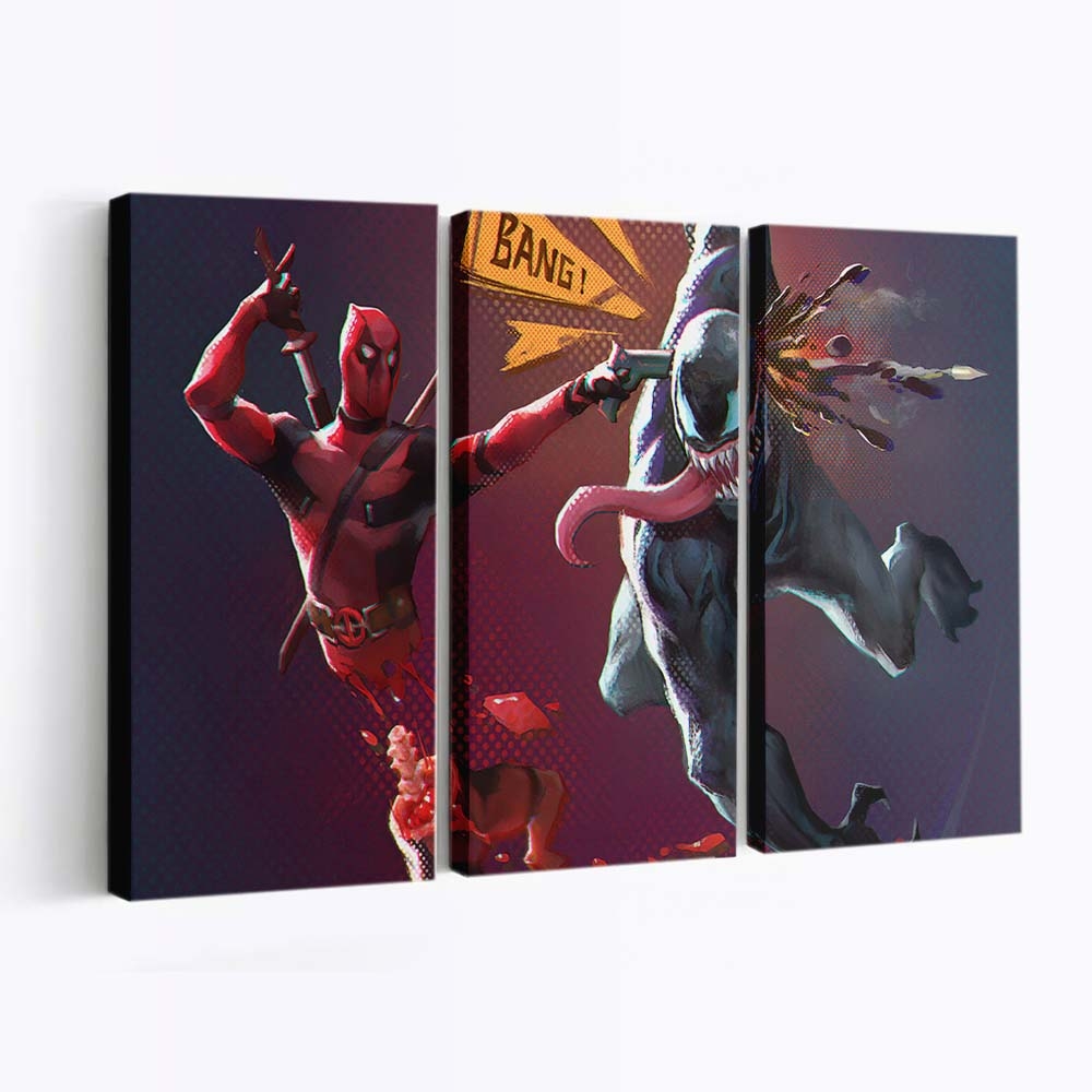 Deadpool And Venom Leinwandbilder | Wanddeko