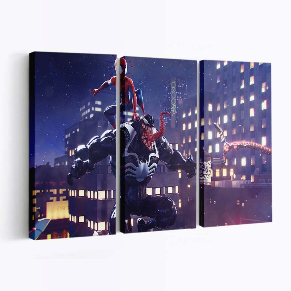 Spider Man Vs Venom Artwork Leinwandbilder | Wanddeko