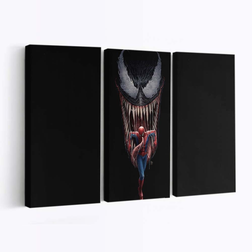 Spiderman And Venom Artwork Leinwandbilder | Wanddeko