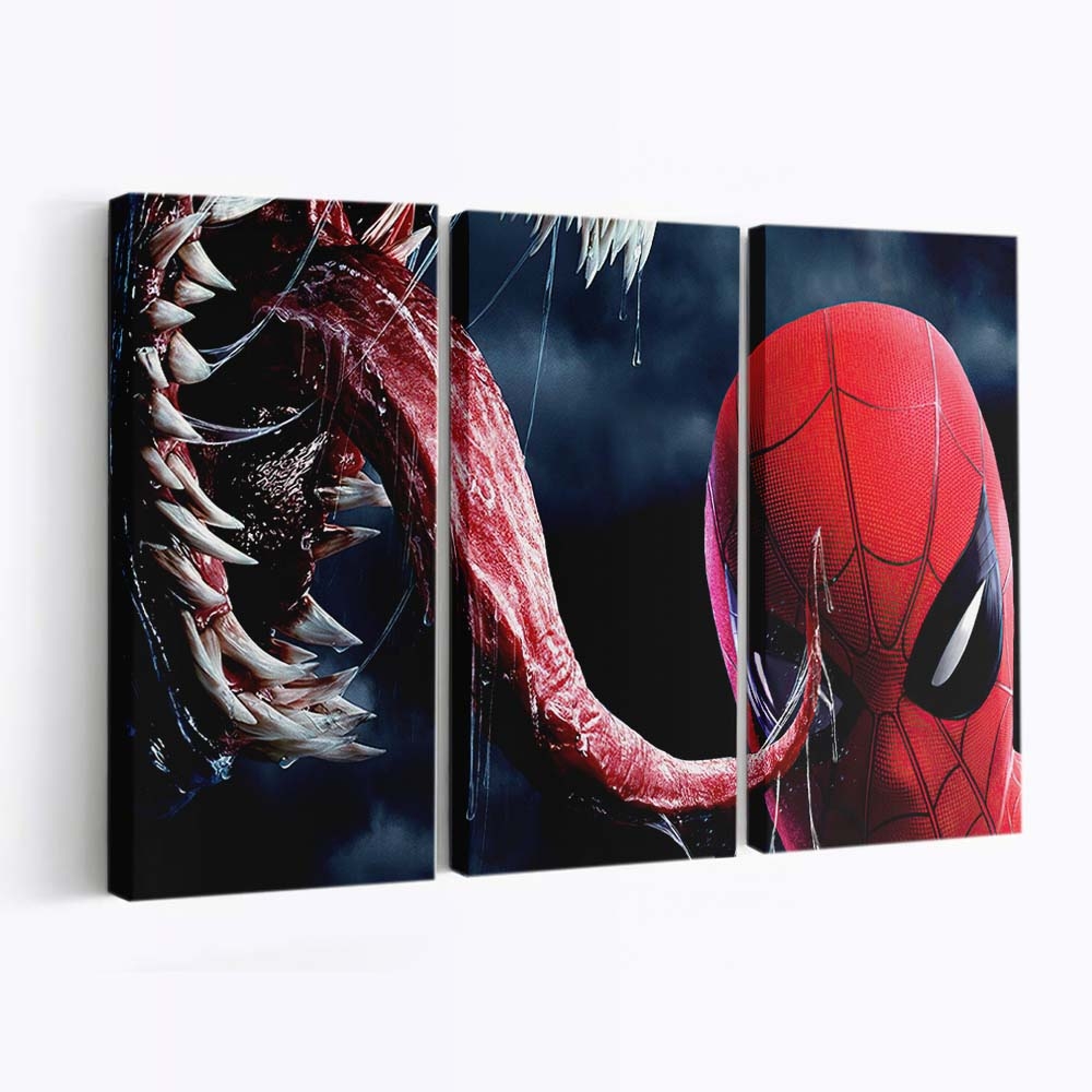 Venom Licking Spiderman Leinwandbilder | Wanddeko