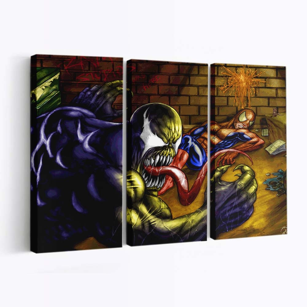 Venom Versus Spiderman Leinwandbilder | Wanddeko