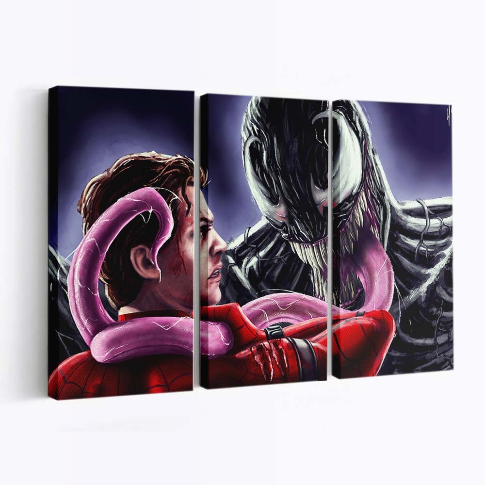 Venom Vs Spiderman Homecoming Artwork Leinwandbilder | Wanddeko