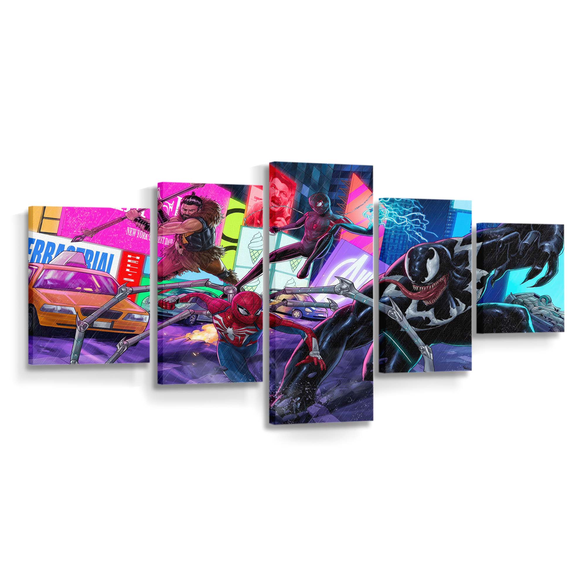 Marvel Spider Man 2 Artwork Leinwandbilder | Wanddeko Venom Leinwandbild