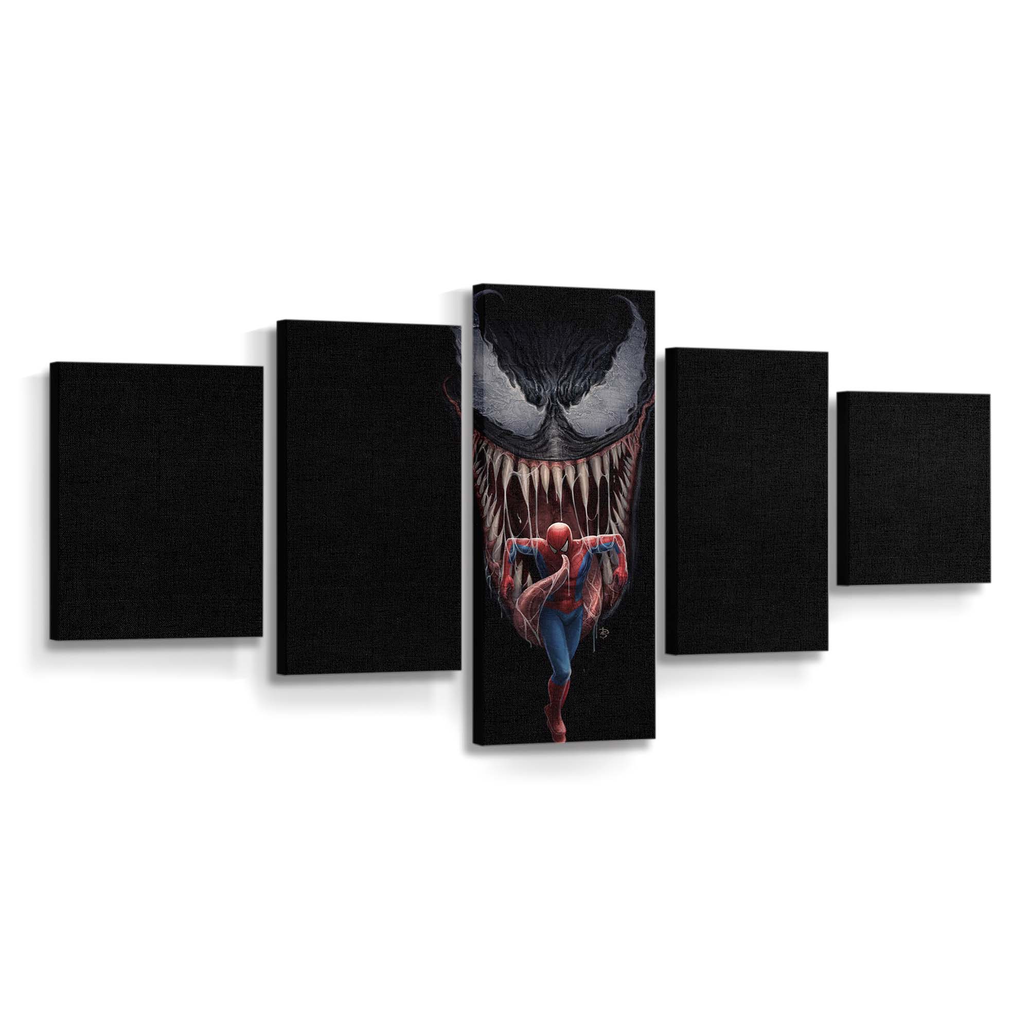 Spiderman And Venom Artwork Leinwandbilder | Wanddeko Venom Leinwandbild