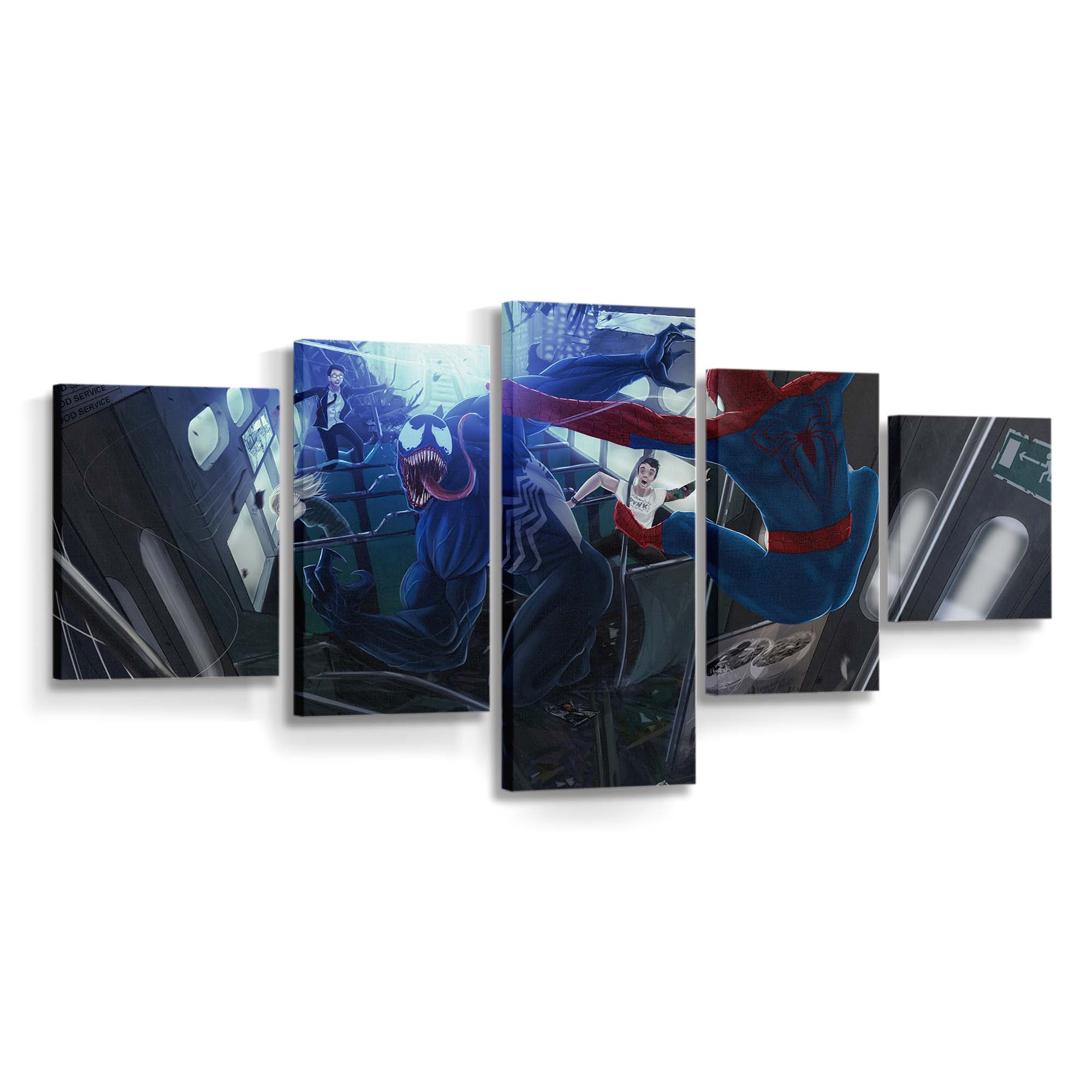 Spiderman And Venom Fighting Leinwandbilder | Wanddeko Venom Leinwandbild