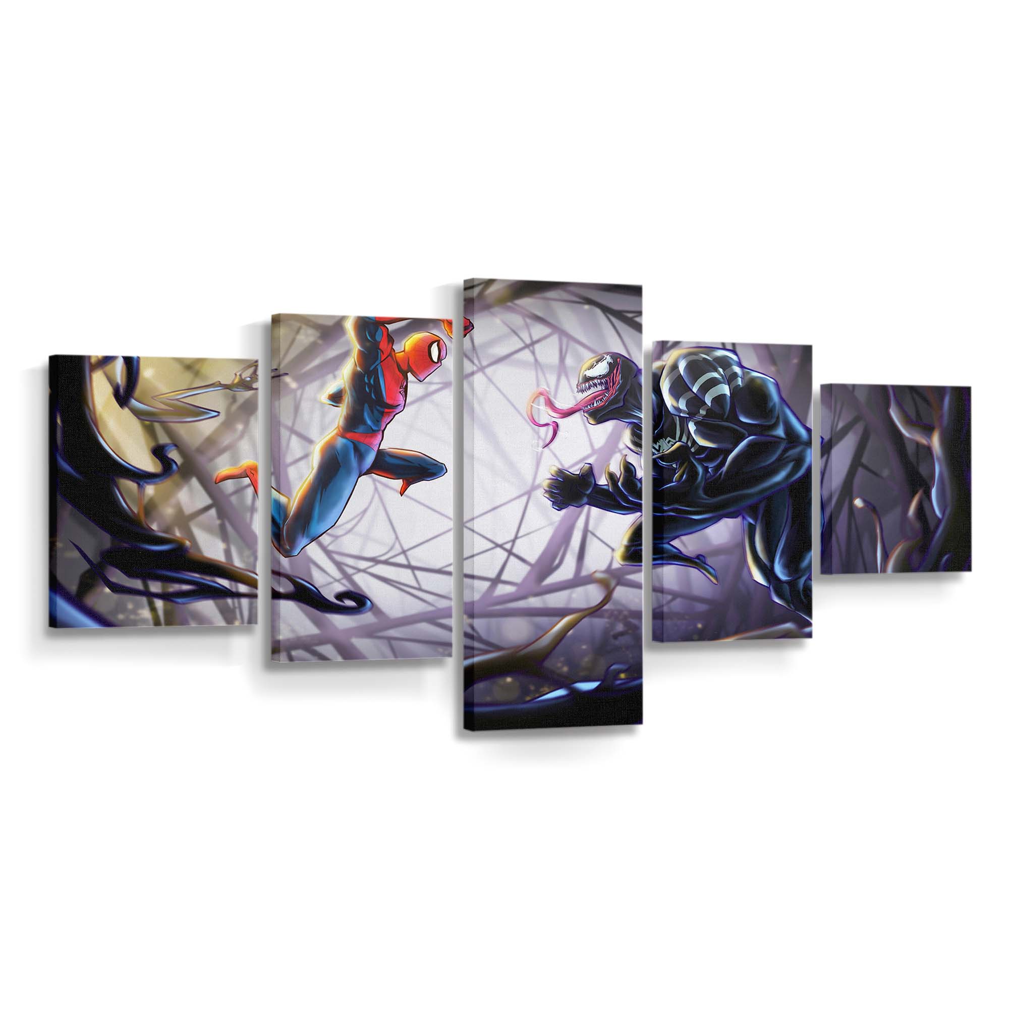 Spiderman Vs Venom 2 Leinwandbilder | Wanddeko Venom Leinwandbild
