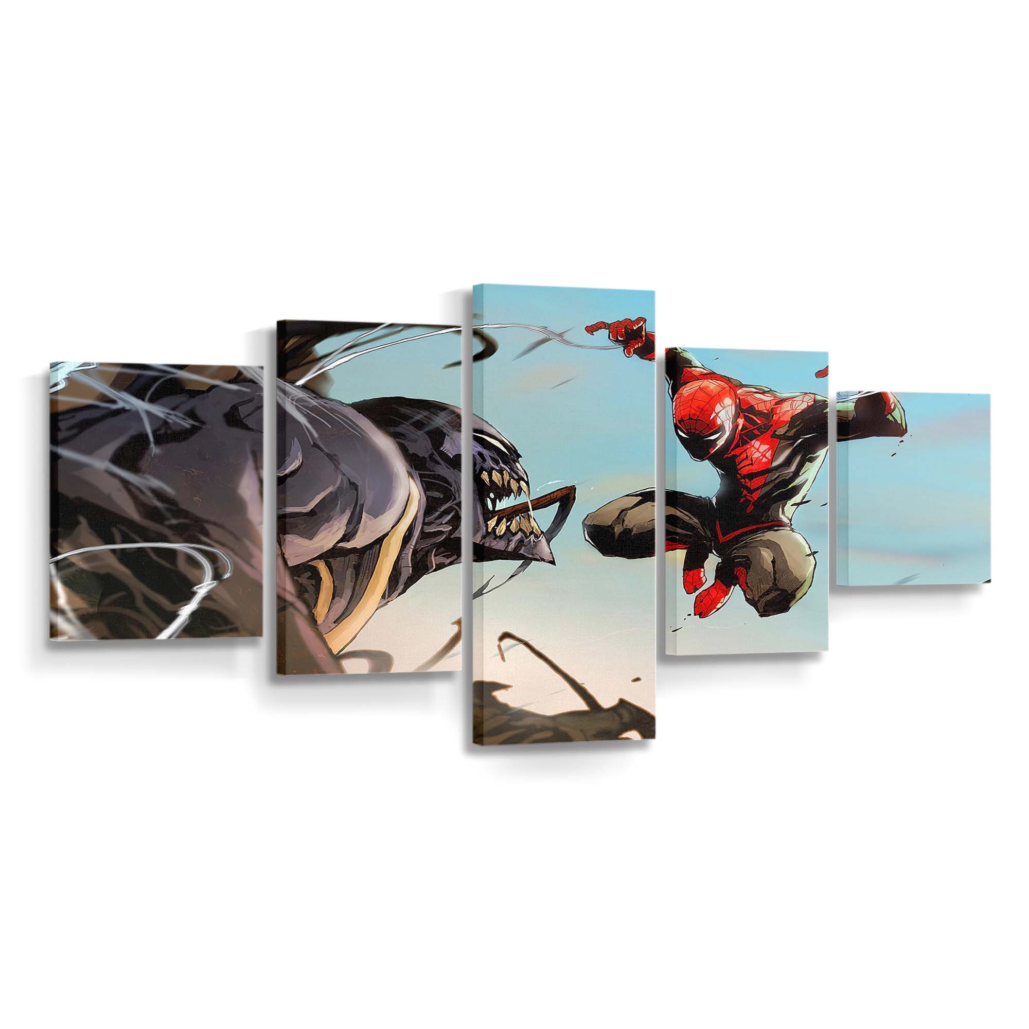 Spiderman Vs Venom Comic Art Leinwandbilder | Wanddeko Venom Leinwandbild