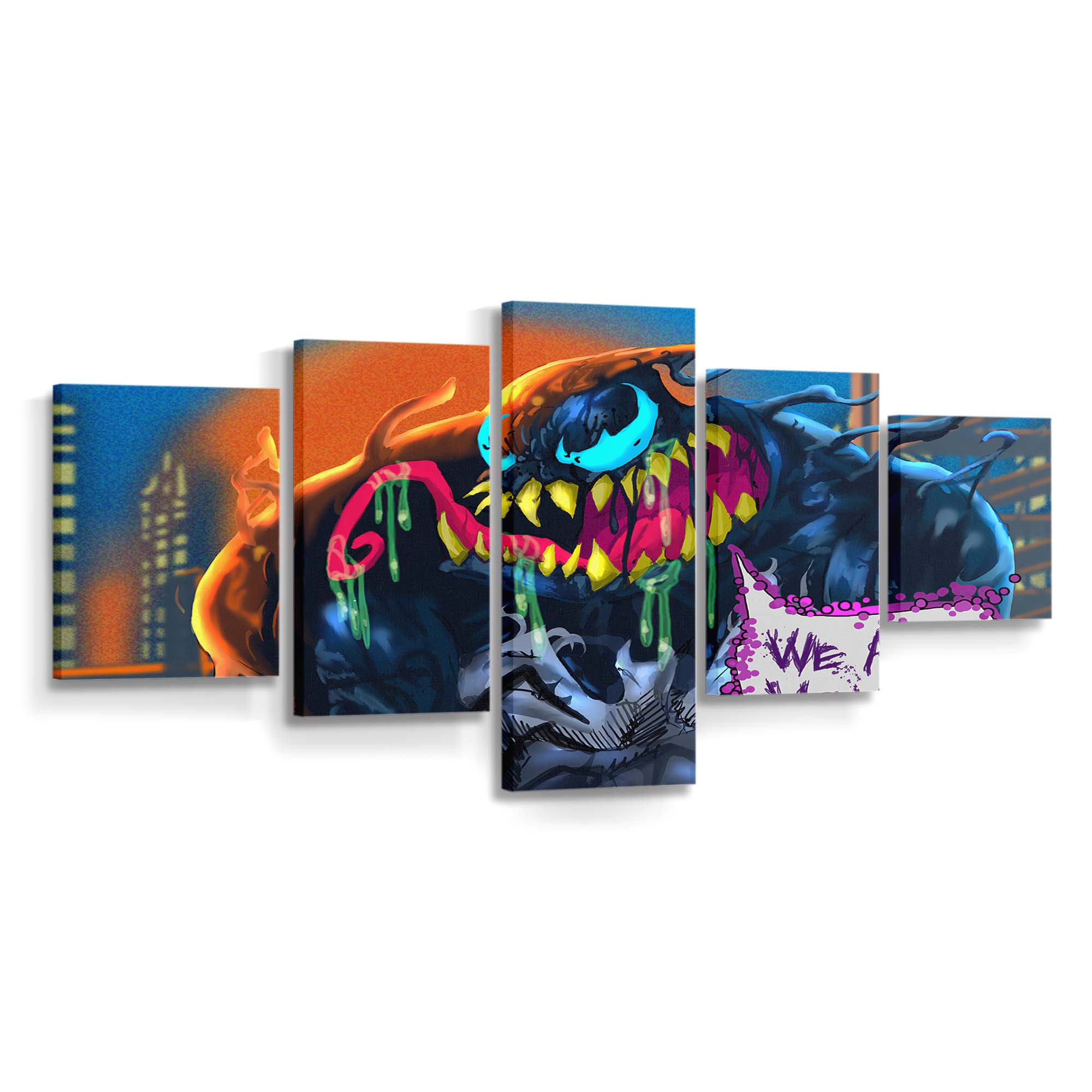 Venom Colorful Art Leinwandbilder | Wanddeko Venom Leinwandbild