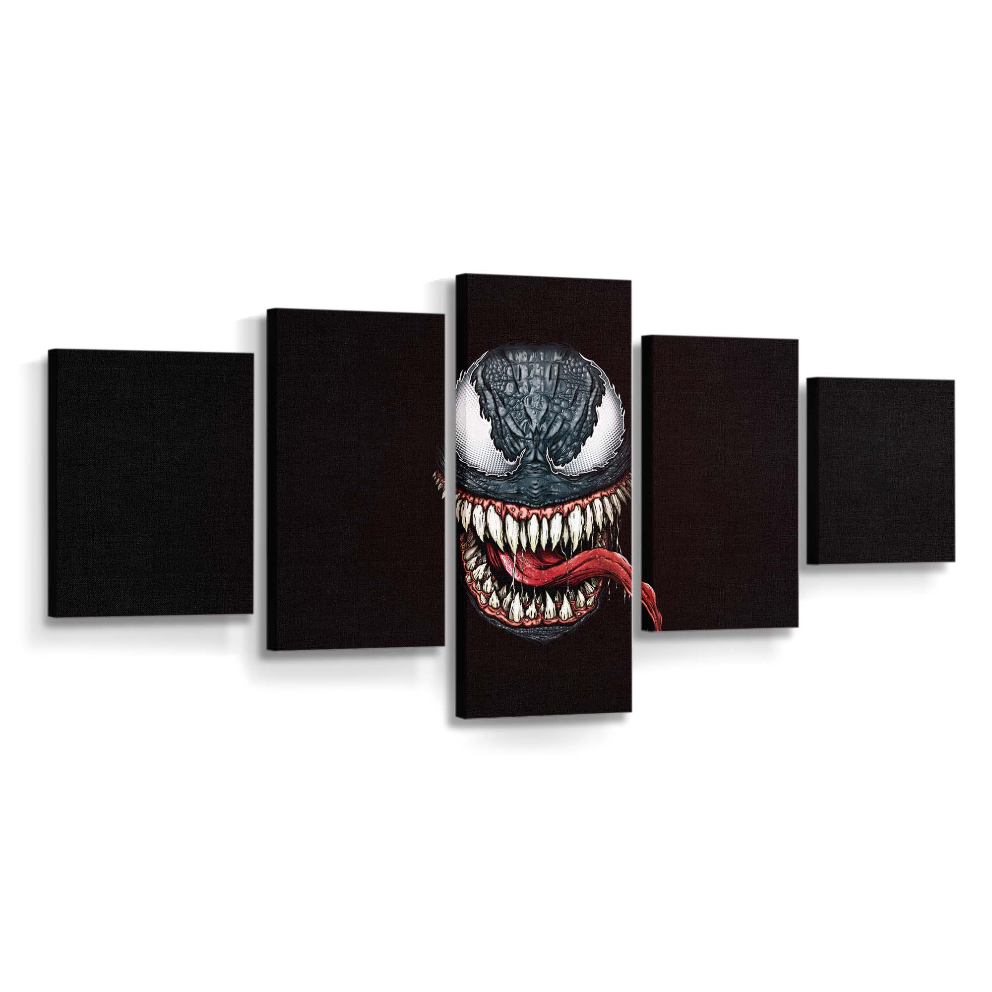 Venom Face Minimal Art Leinwandbilder | Wanddeko Venom Leinwandbild