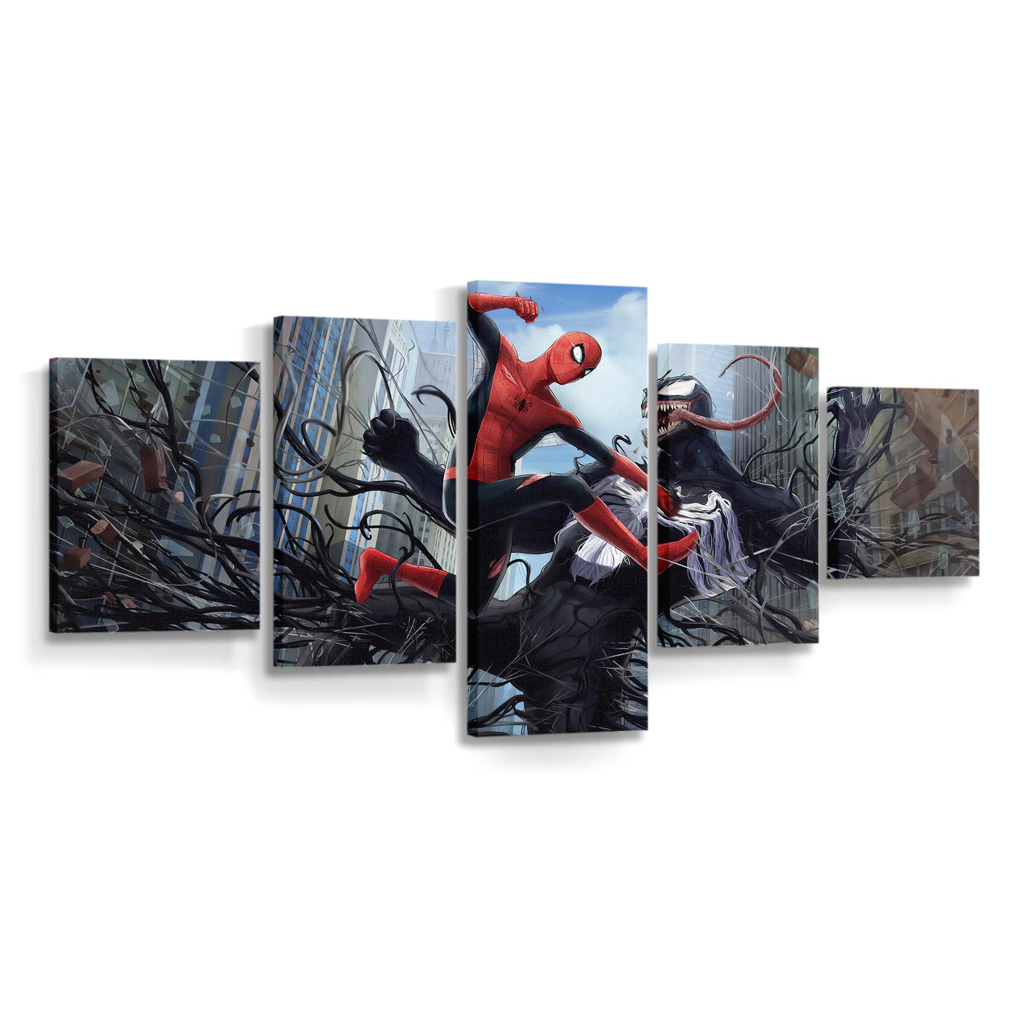 Venom Spiderman Fight Leinwandbilder | Wanddeko Venom Leinwandbild