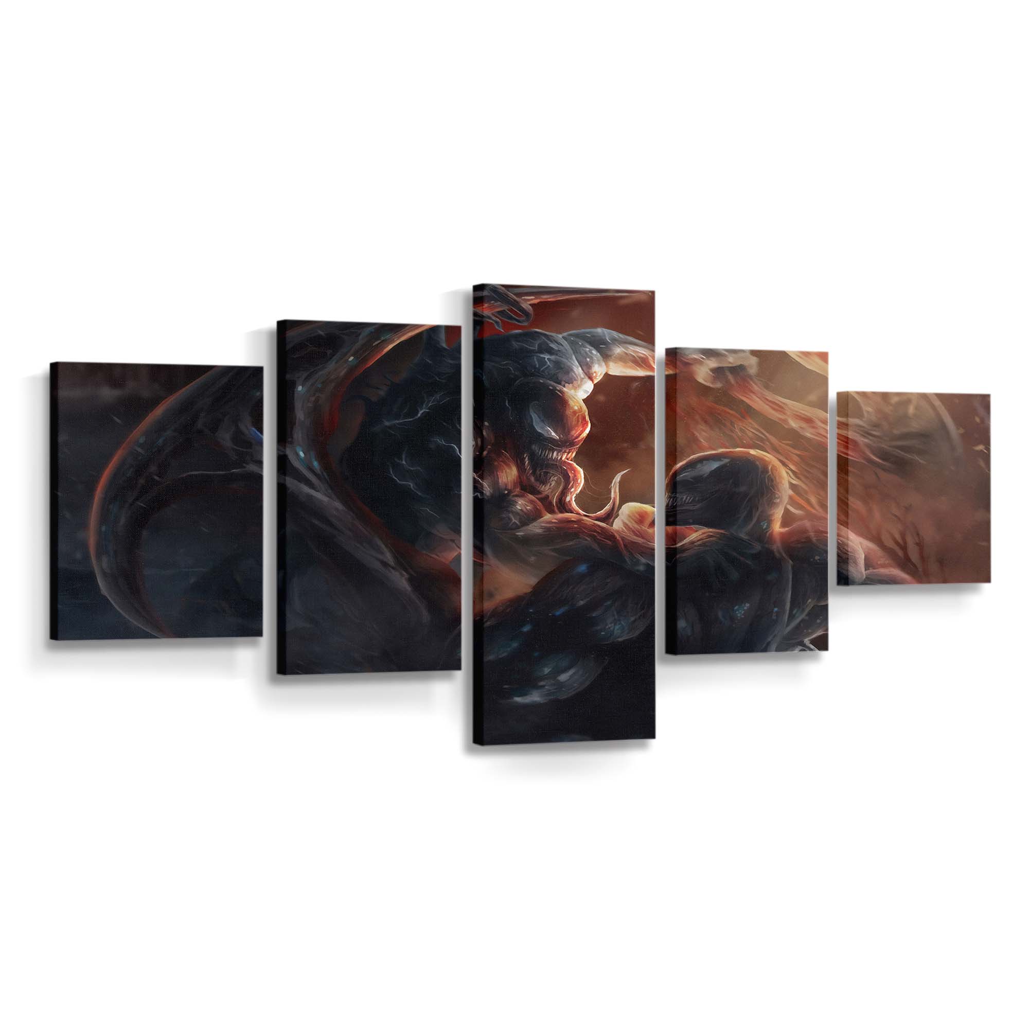 Venom Vs Riot 3 Leinwandbilder | Wanddeko Venom Leinwandbild