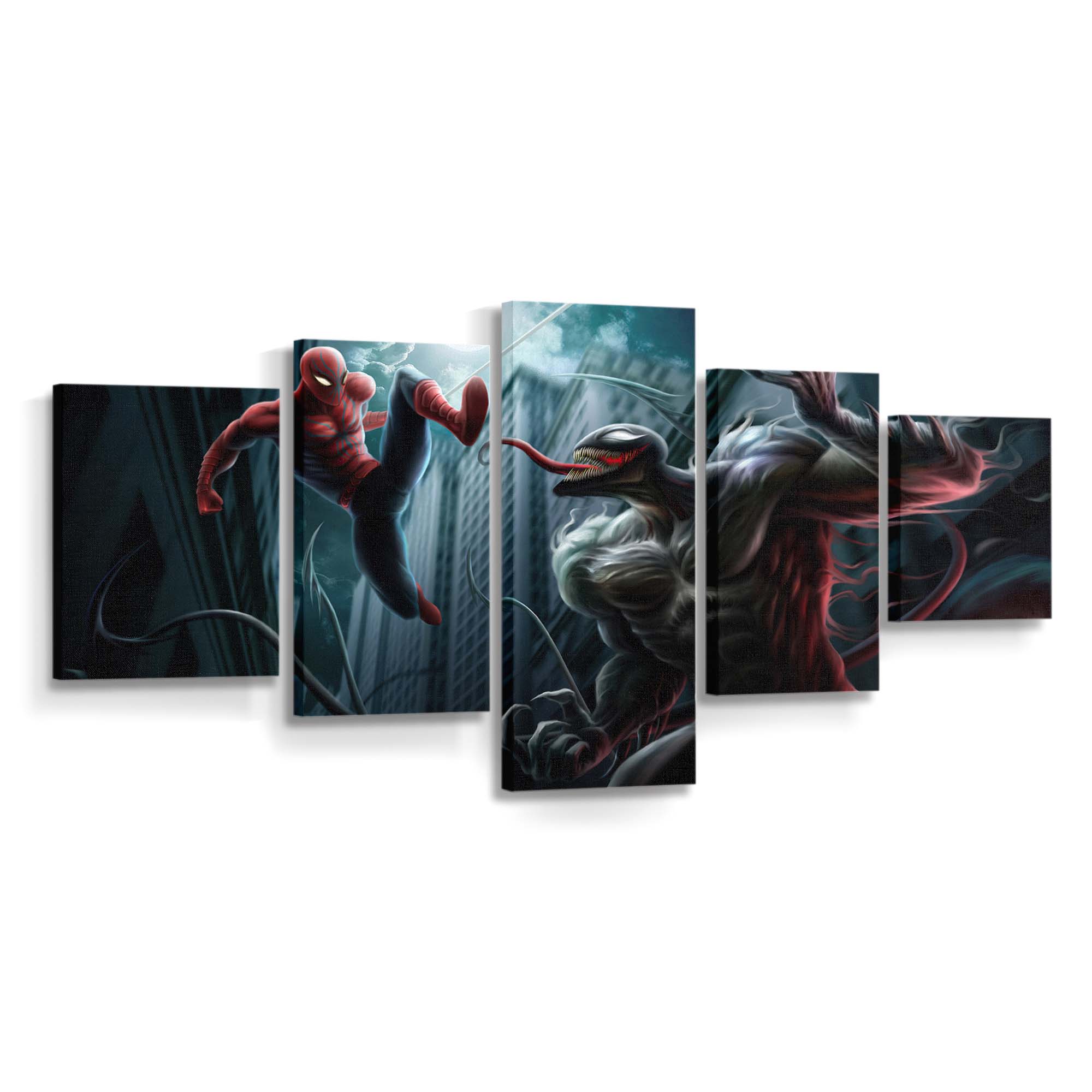 Venom Vs Spiderman Fight Leinwandbilder | Wanddeko Venom Leinwandbild