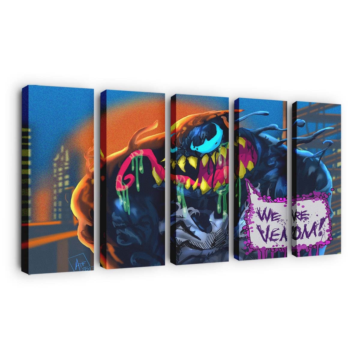 Venom Colorful Art Leinwandbilder | Wanddeko