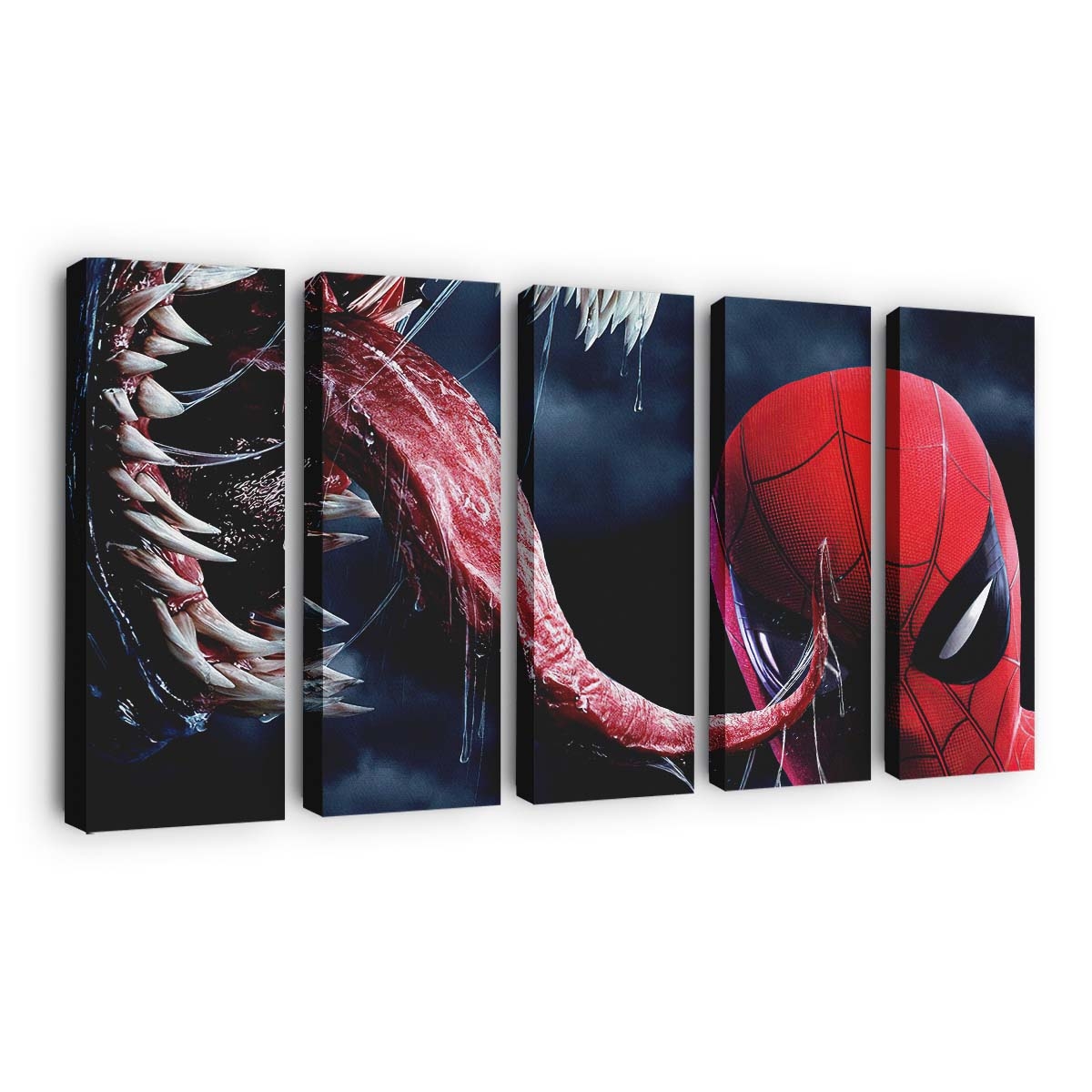 Venom Licking Spiderman Leinwandbilder | Wanddeko