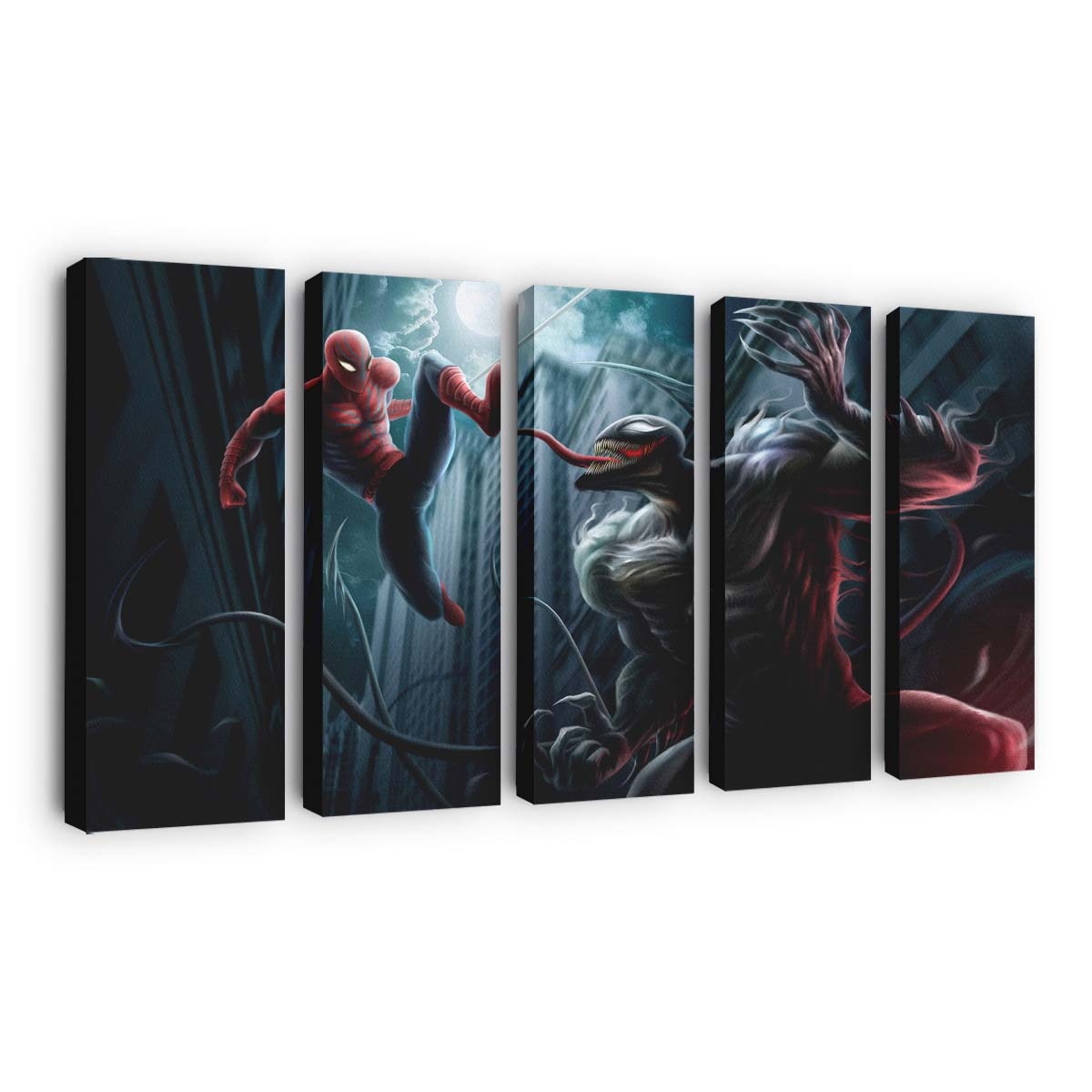 Venom Vs Spiderman Fight Leinwandbilder | Wanddeko