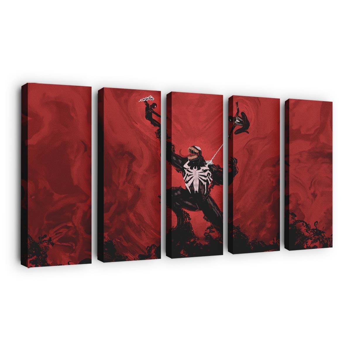 Venom Vs Trio Spider Man Leinwandbilder | Wanddeko