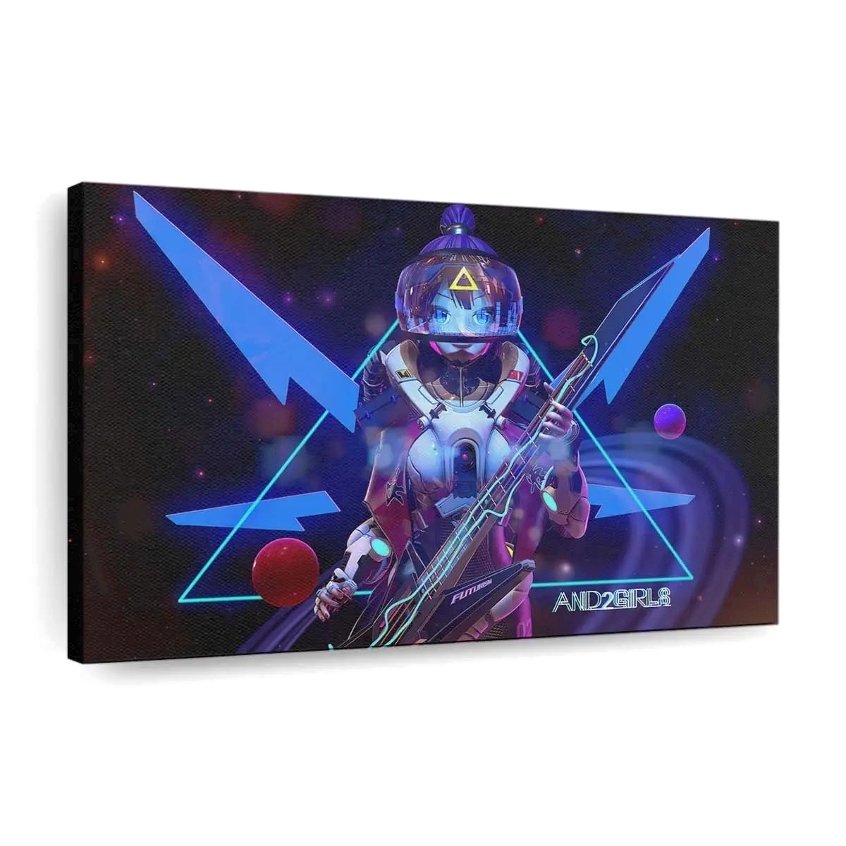 Anime Cyberpunk Girl Anime Madchen - Leinwand - Leinwandbilder