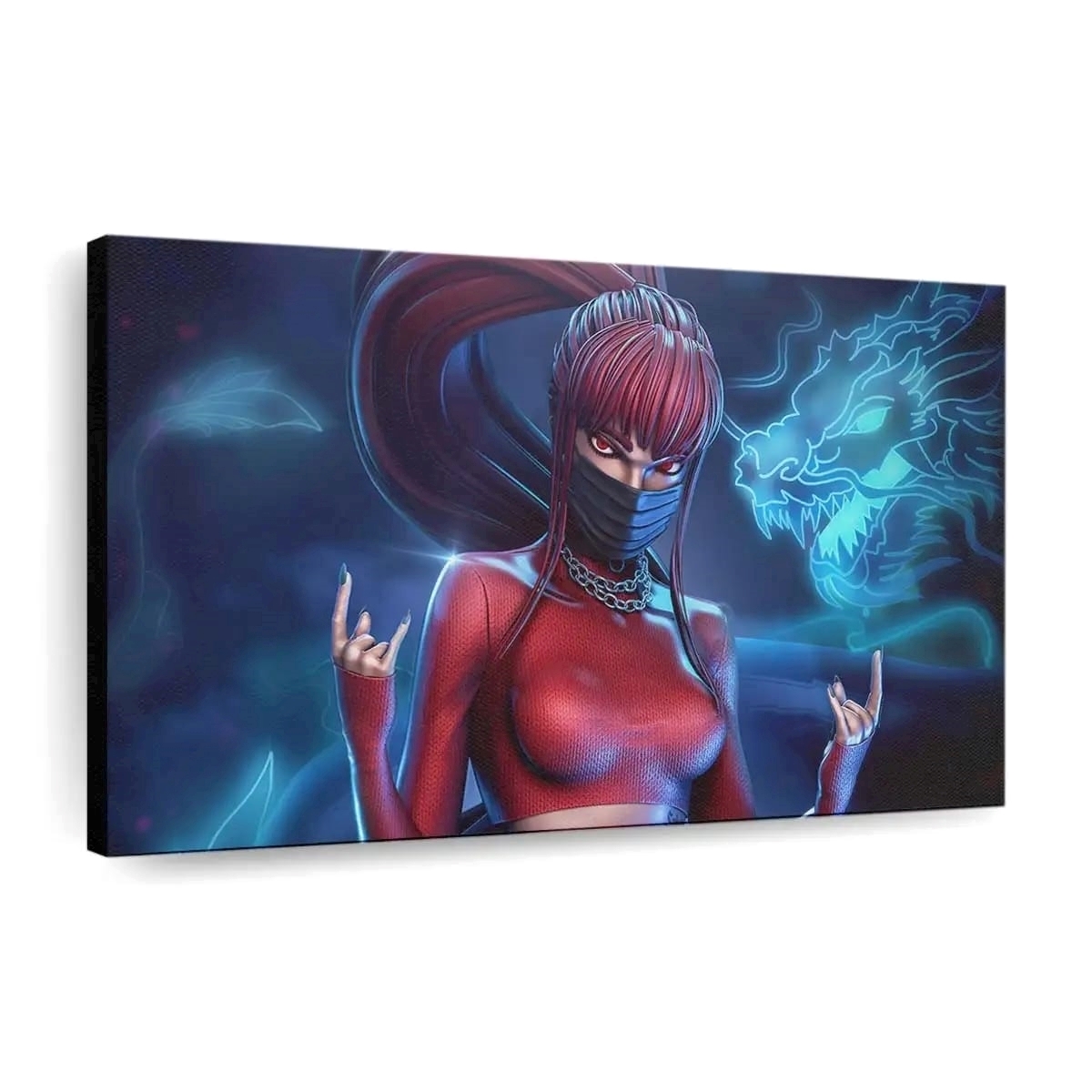 Anime Girl 3D Model Anime Madchen - Leinwand - Leinwandbilder