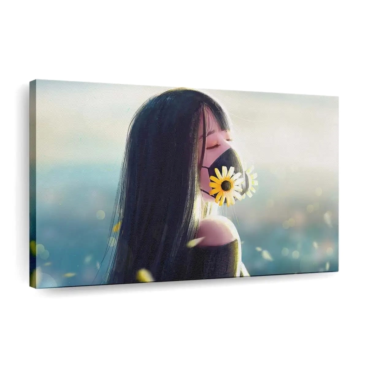 Ricodz Anime Girl Gas Mask Anime Madchen - Leinwand - Leinwandbilder