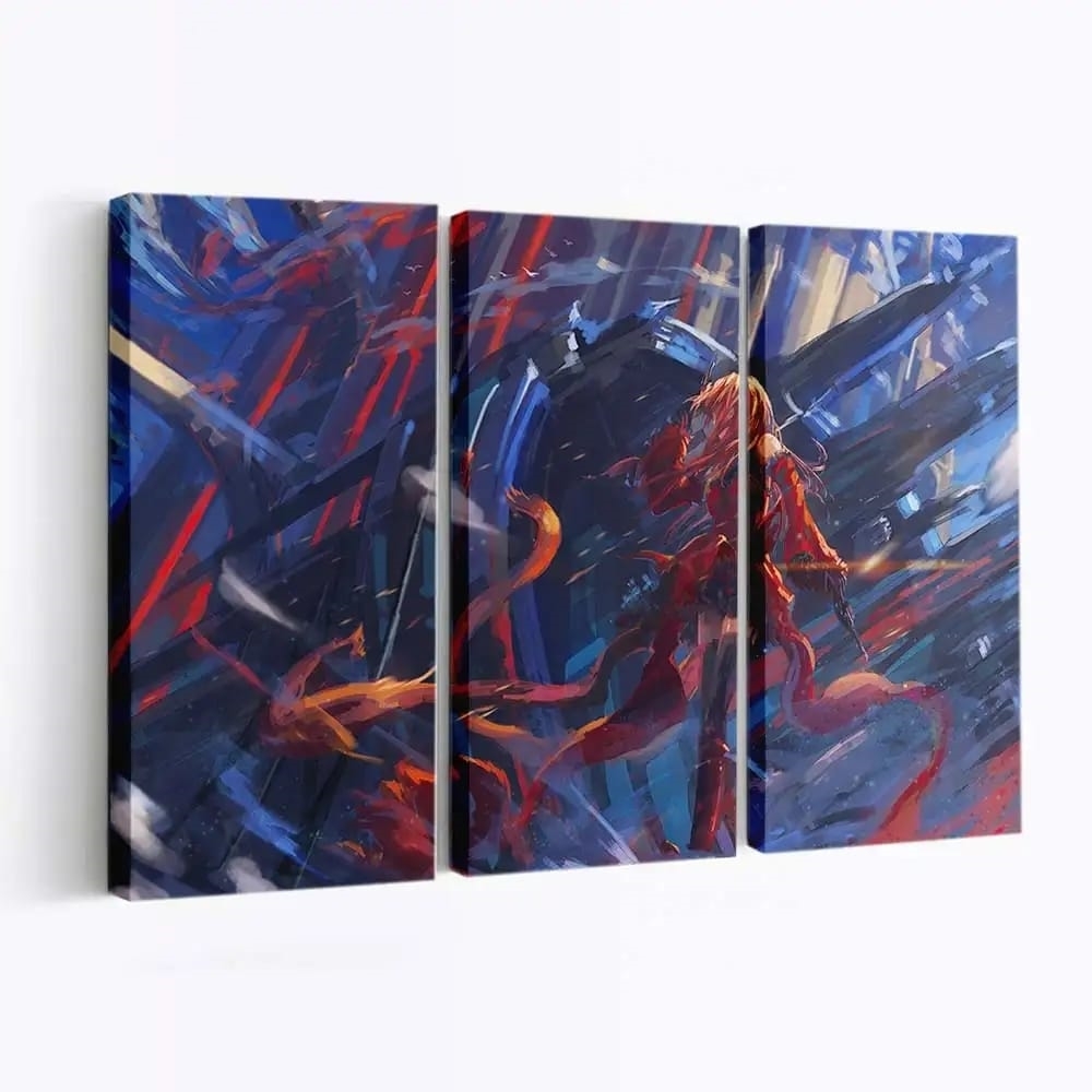 Anime Fantasia Girl Anime Madchen - Leinwand - Leinwandbilder