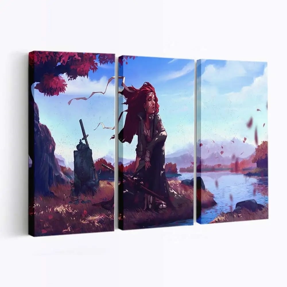 Redhead Anime Girl Anime Madchen - Leinwand - Leinwandbilder