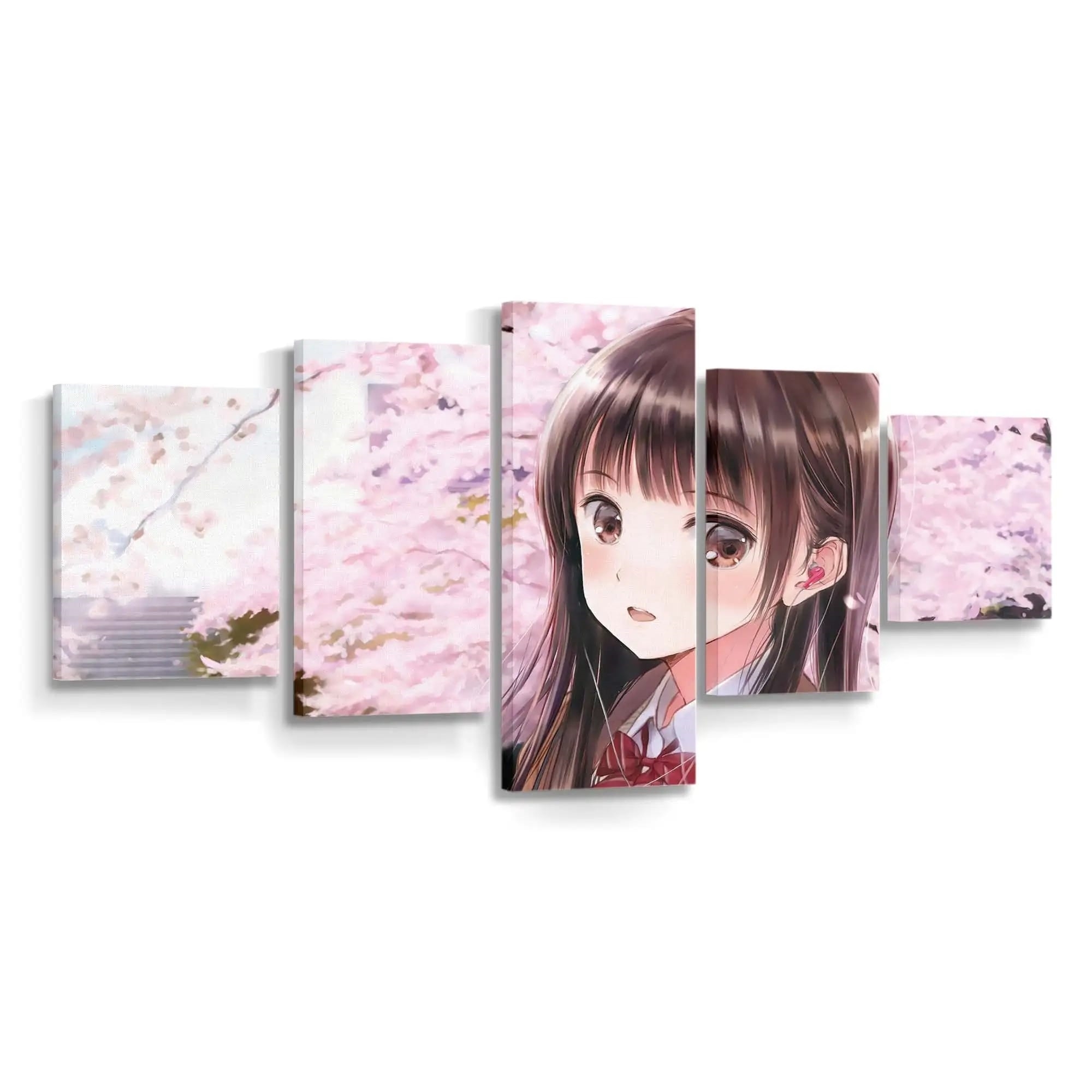 Anime Cute School Girl Anime Madchen - Leinwand - Leinwandbilder