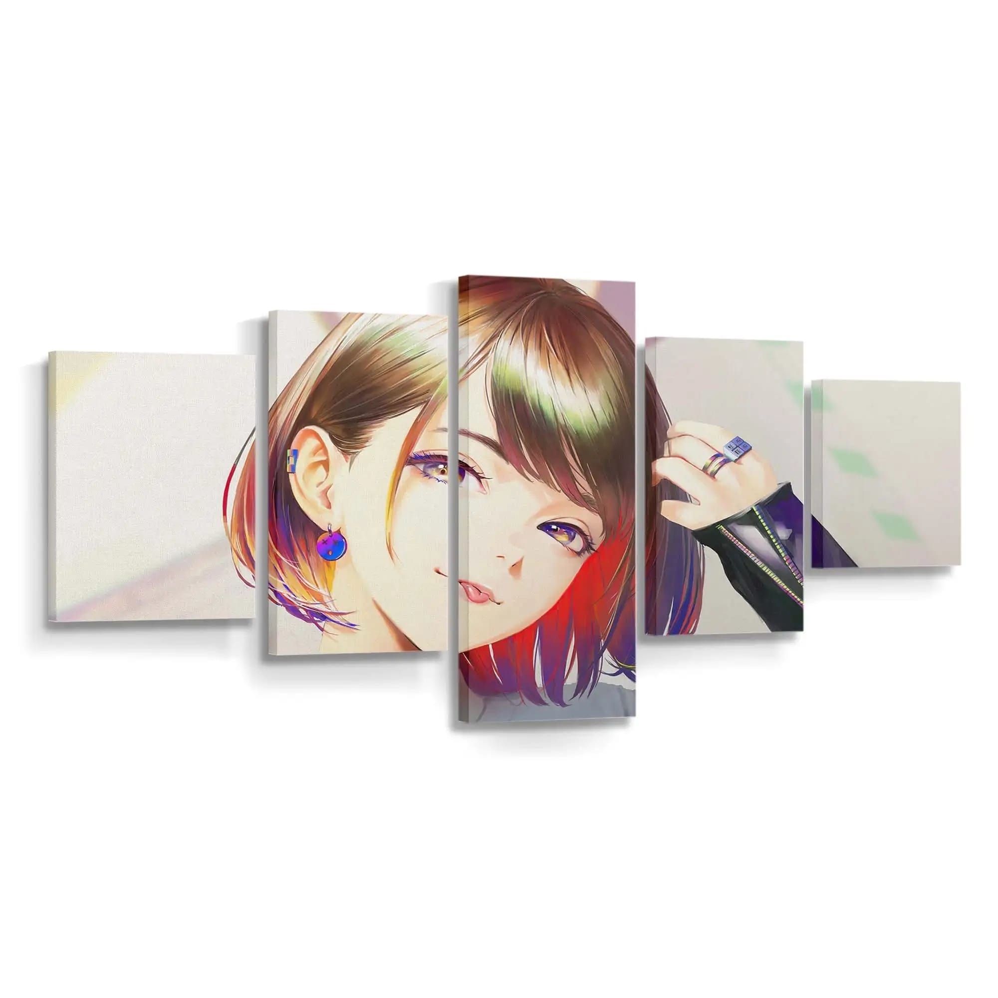 Loving My Leather Jacket Anime Girl Anime Madchen - Leinwand - Leinwandbilder