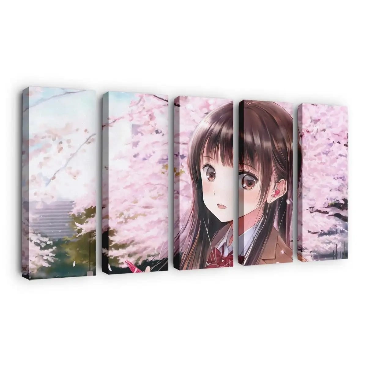 Anime Cute School Girl Anime Madchen - Leinwand - Leinwandbilder