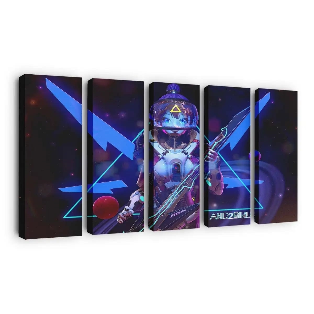 Anime Cyberpunk Girl Anime Madchen - Leinwand - Leinwandbilder