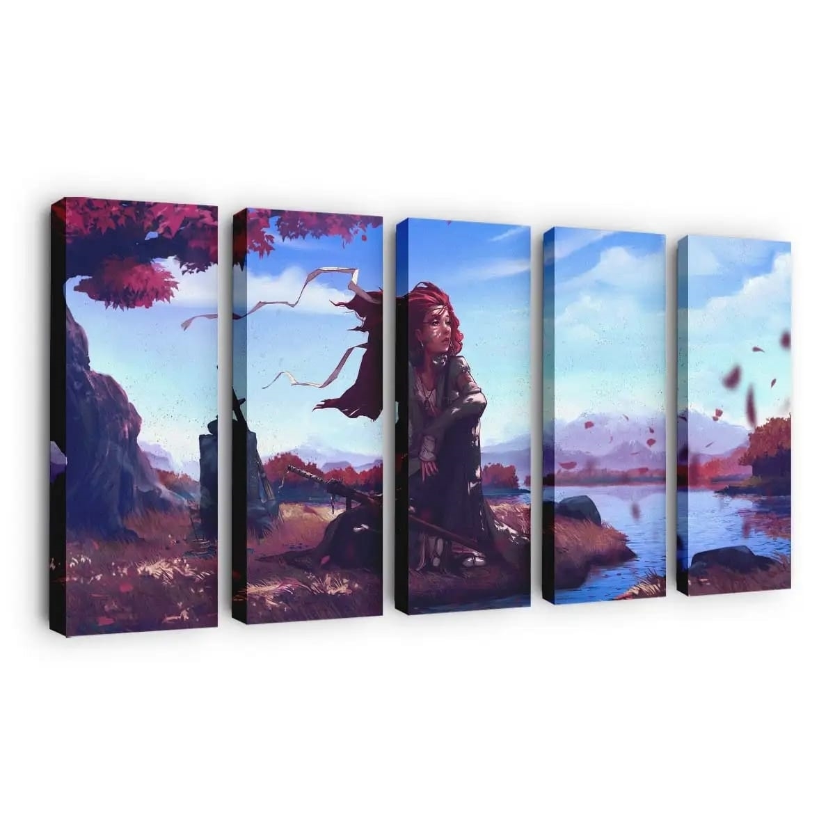 Redhead Anime Girl Anime Madchen - Leinwand - Leinwandbilder