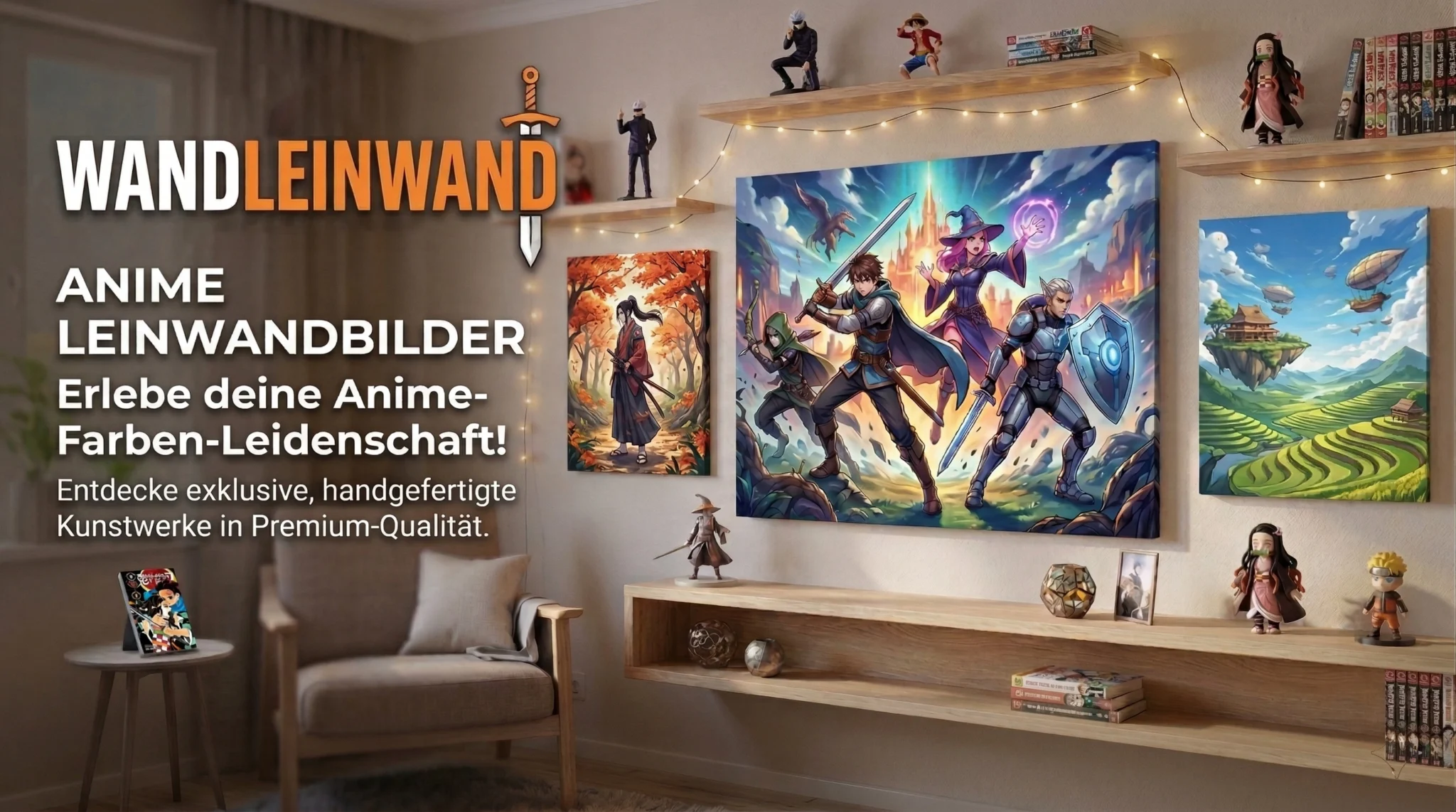 Anime-wandleinwand