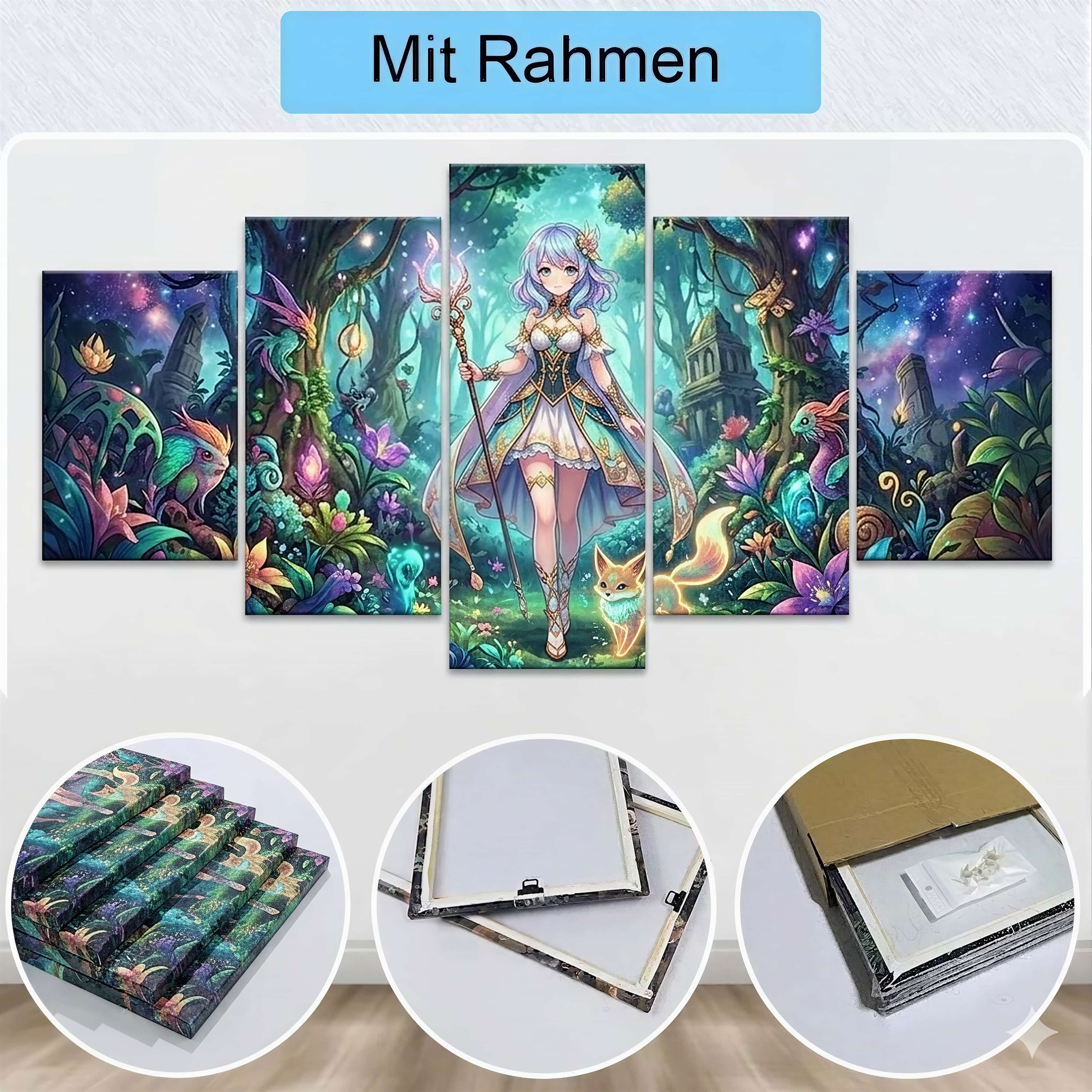Yuko Anime Girl Premium Leinwand Premium Qualität Anime Mädchen Leinwandbilder Echtholzrahmen
