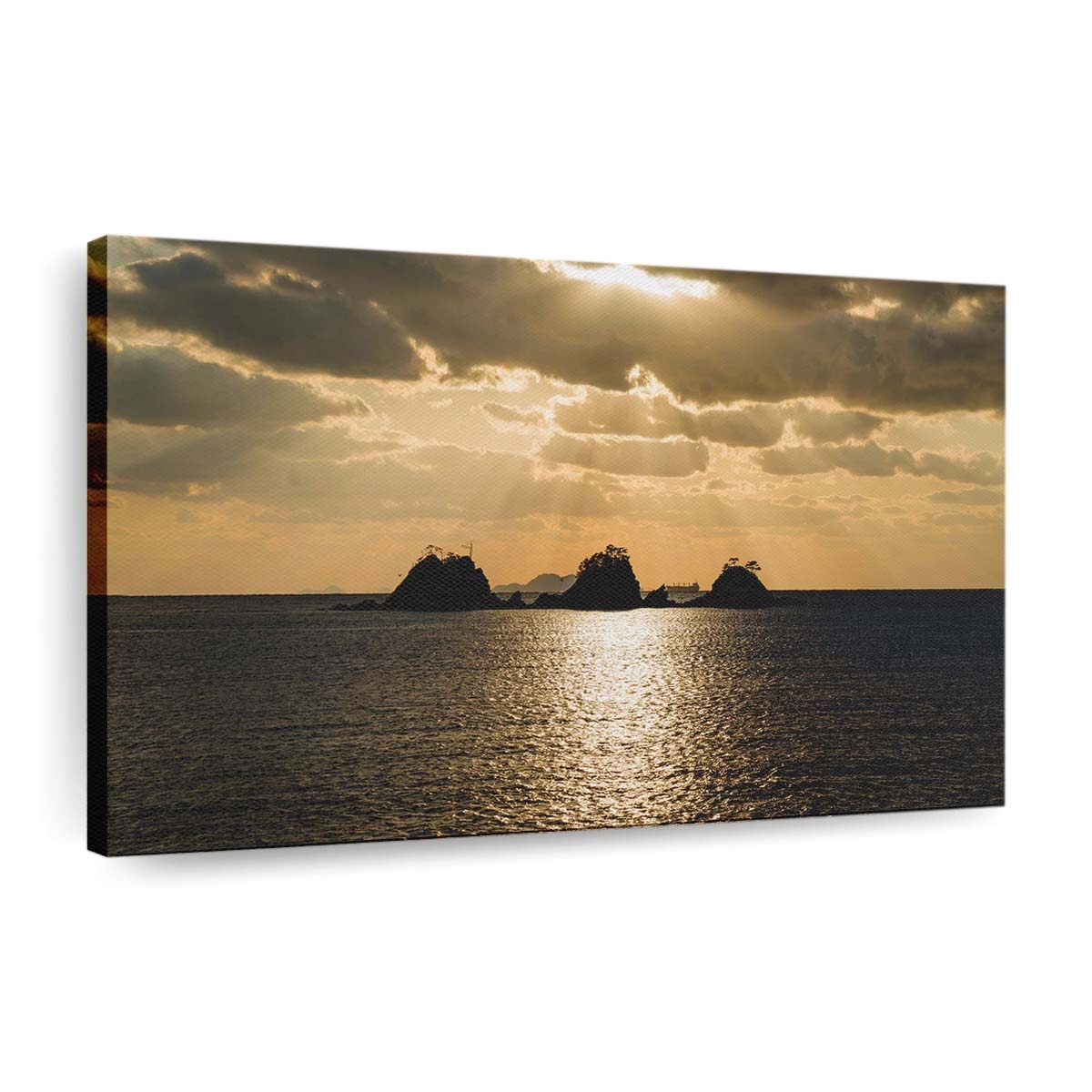 Sunset With Small Islands Leinwand - Leinwandbilder